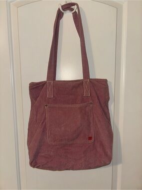 Corduroy Tote Bag in Dusty Rose - Women's Shoulder Tote